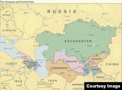 Борбор Азиянын картасы.