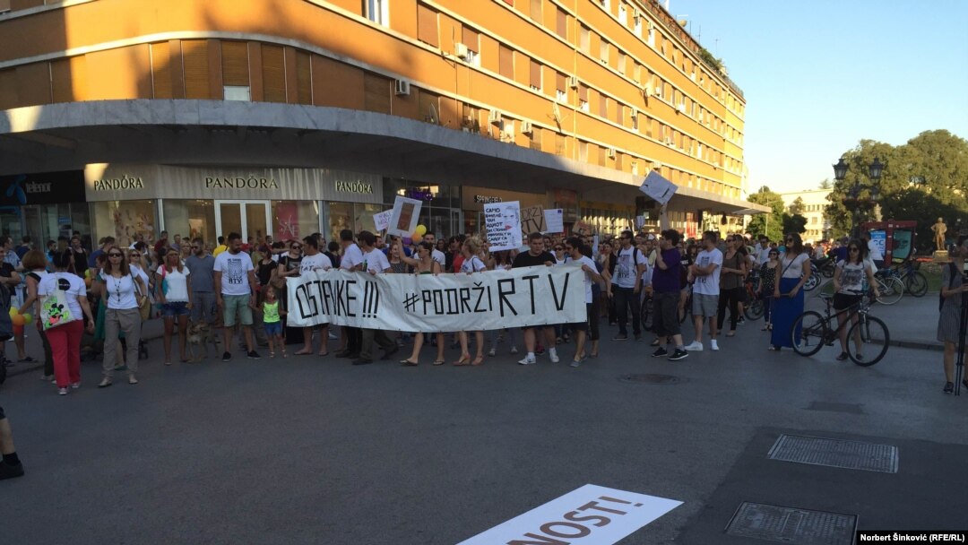 Protest podrške RTV, Novi Sad, 4. jul, 2016. godine