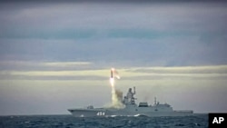 Орусиянын добуштан ылдам "Циркон" ракетасын сыноо учуру, май, 2022-жыл.