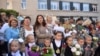 1 «А» кляса 36-й гімназіі Гомлі на ўрачыстай лінейцы 1 верасьня