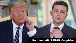Дональд Трамп, ліворуч, і Володимир Зеленський (комбіноване фото)