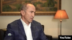 Former President Robert Kocharian gives an interview to Russia's NTV television channel, Yerevan, 28Aug2018