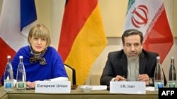 عباس عراقچی و هلگا اشمید، مدیر سیاسی اتحادیه اروپا