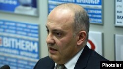 Armenia - Mikael Hambardzumian, a senior official from the National Security Service, at a news conference in Yerevan, 30Mar2016.