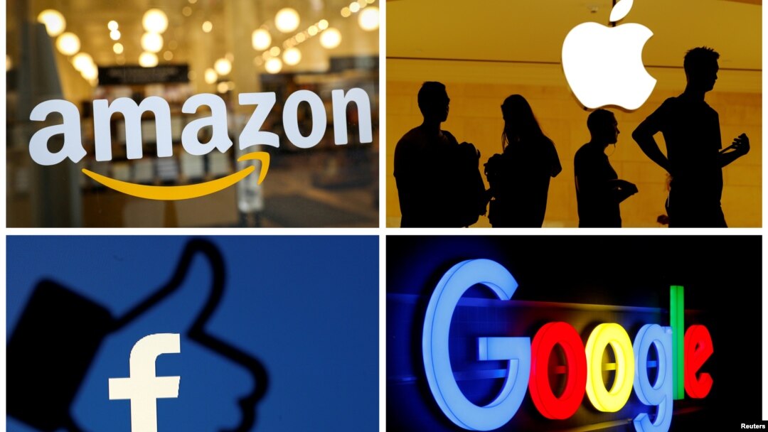 Logotipi: Amazon, Apple, Facebook i Google