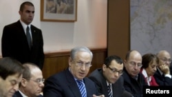 Israel -- Prime Minister Netanyahu attends cabinet meeting in Jerusalem, 24Feb2010