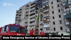 Дом, пашкоджаны ў выніку расейскага нападу на горад Сьмела, Чаркаская вобласць, Украіна, 29 чэрвеня 2025 году. 